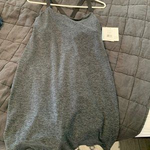 Beyond Yoga Black/Charc Spacedye Move It Dress With Built In Bra Shorts Size M